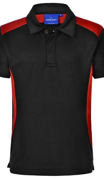 Black Red Winner Leavers Polo Shirt