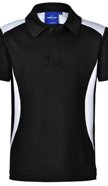 Black White Winner Leavers Polo Shirt