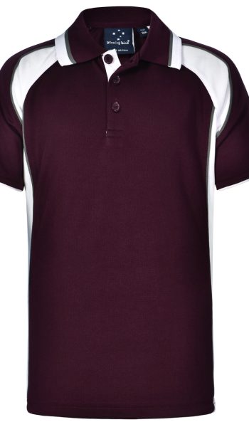 Maroon White Alliance Leavers Polo Shirt