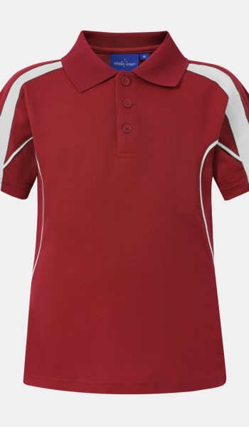 Maroon White Legend Leavers Polo