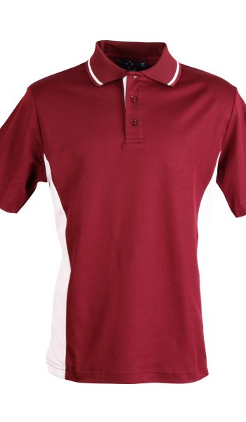 Maroon/White Teammate Leavers Polo Shirt