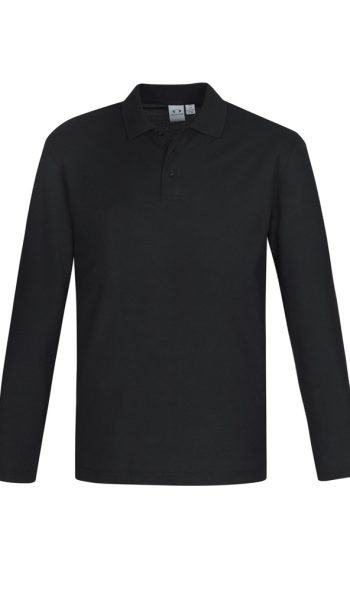 Black Long Sleeve Crew Polo