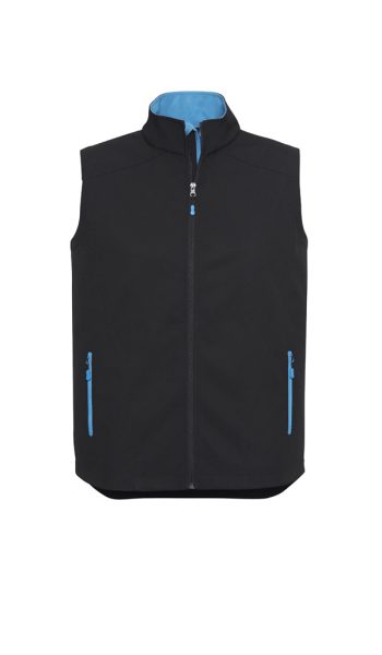 Black/Cyan Men Geneva Vest