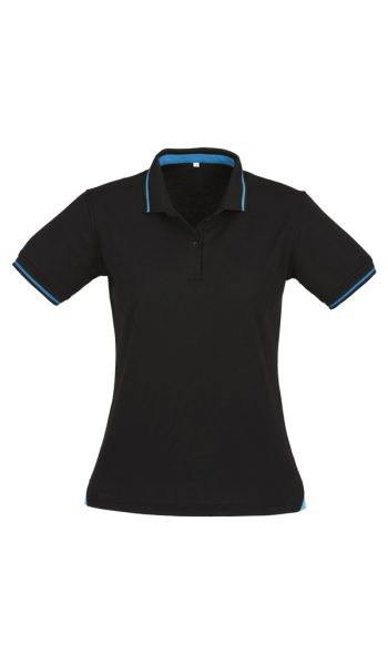 Black Cyan Women Polo Shirt