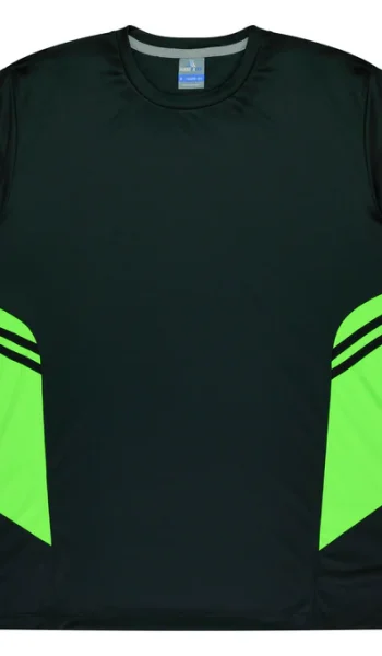 Black/Green Tasman Tee Shirt