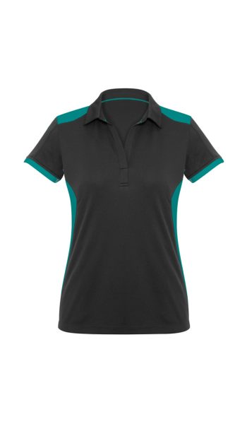 Black Teal Rival Polo