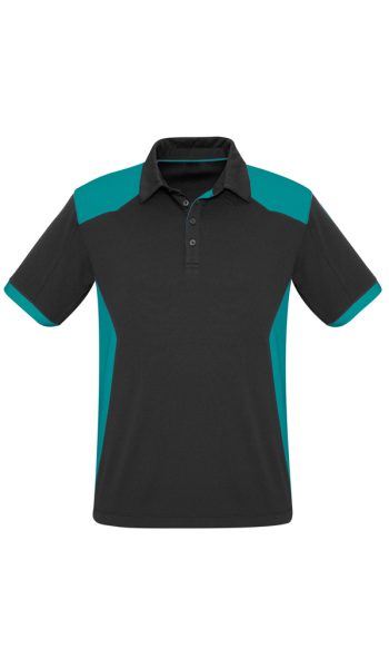 Black Teal Rival Polo Shirt