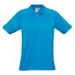 Cyan Silver Grey Blade Polo Shirt