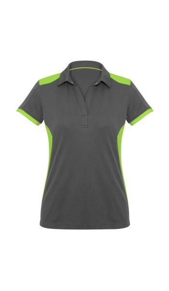 Grey Fluoro Lime Rival Polo