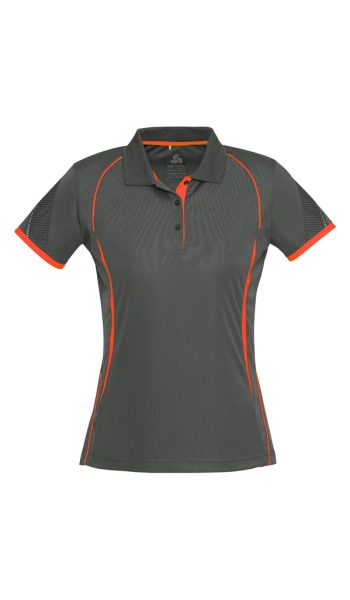 Grey Fluoro Orange Razor Polo