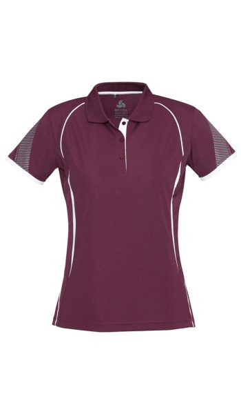 Maroon White Razor Polo