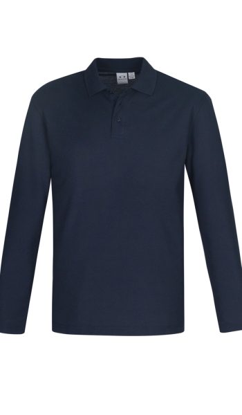 Navy Long Sleeve Crew Polo