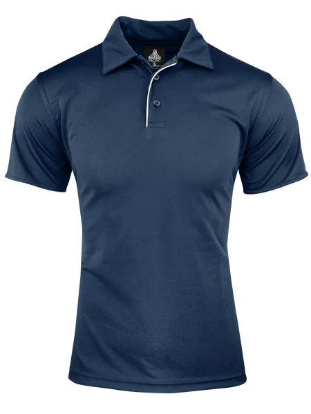Navy White Yarra Polo Shirt