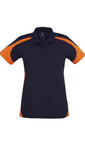 Navy Orange Talon Polo