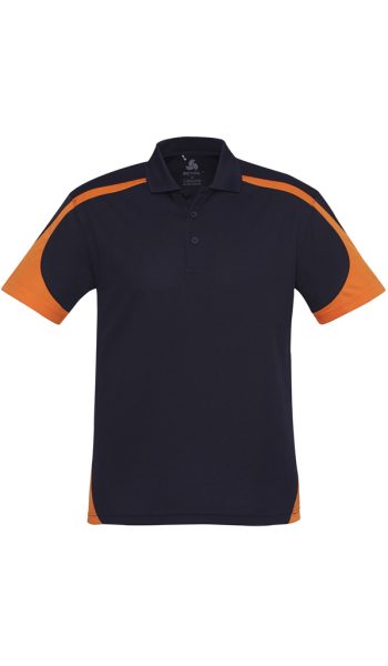 Navy Orange Talon Polo Shirt