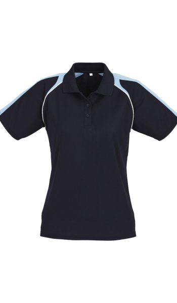 Navy Spring Blue White Triton Polo Shirt