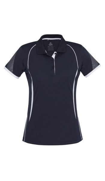 Navy White Razor Polo