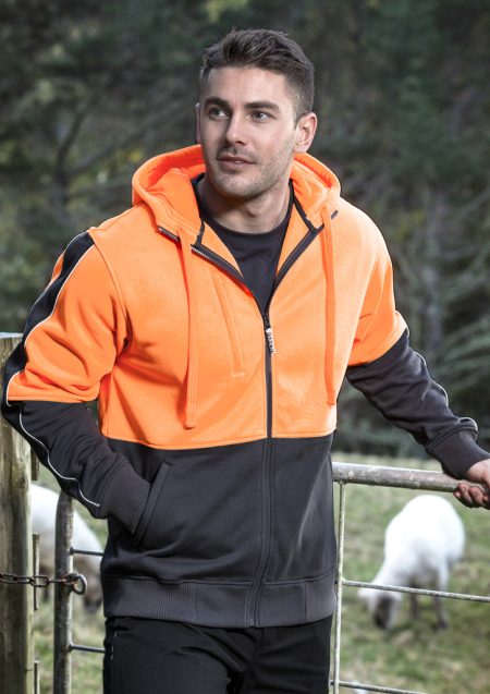 Orange Hi Vis Full Zip Hoodie