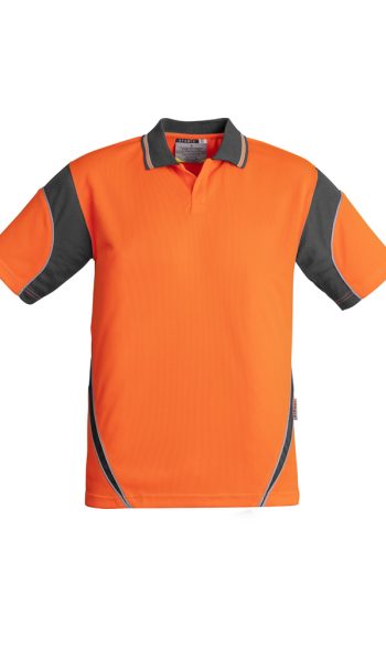 Aztec Polo Orange Charcoal
