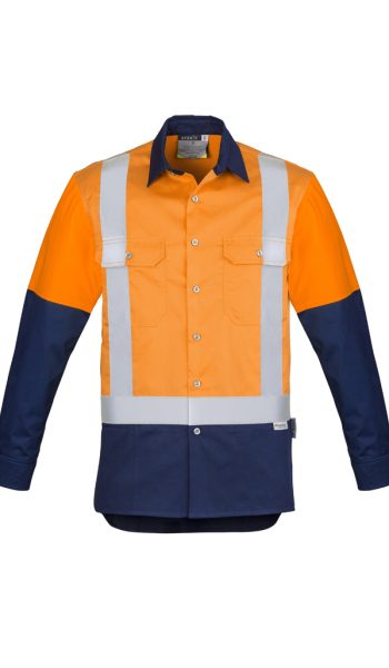 Orange Navy Hi Vis Work Shirt