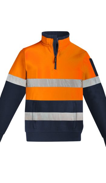 Orange/Navy Pullover Fleece