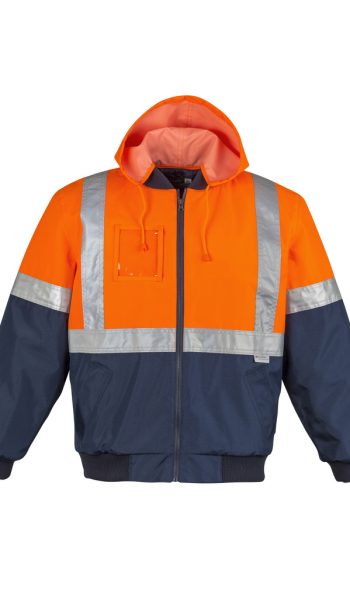 Orange Navy Quilted Flying Jacket