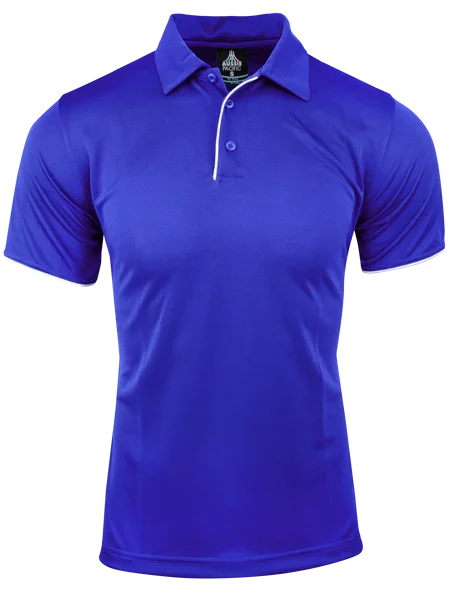 Royal White Yarra Polo Shirt