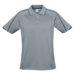 Silver Grey Black Black Polo Shirt