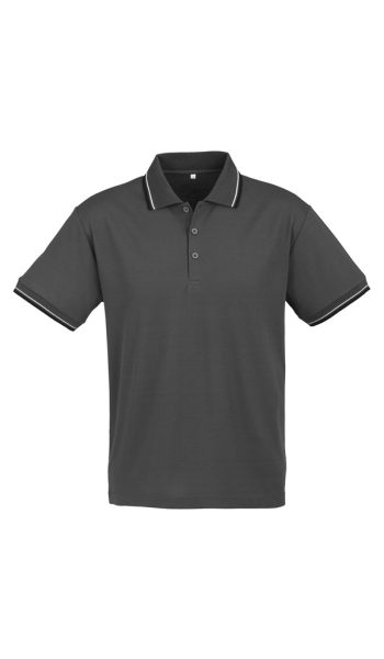 Steel Grey Black White Cambridge Polo