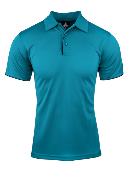 Teal Black Yarra Polo