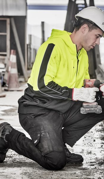 Unisex Hi Vis Full Zip Hoodie
