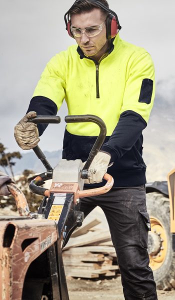 Unisex Hi Vis Zip Pullover