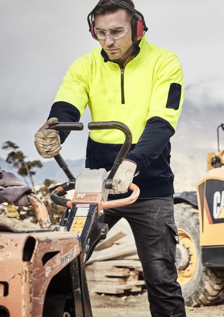 Unisex Hi Vis Zip Pullover
