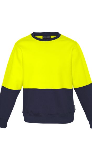 Yellow Unisex Hi Vis Crew Sweatshirt