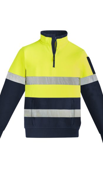 Yellow/Navy Pullover Fleece