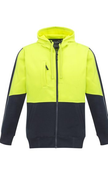Yellow Navy Zip Hoodie
