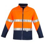 Orange Navy Hi Vis Softshell Jacket