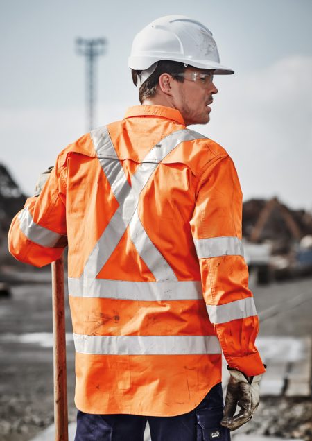 Hi Vis X Back Taped Work Shirt
