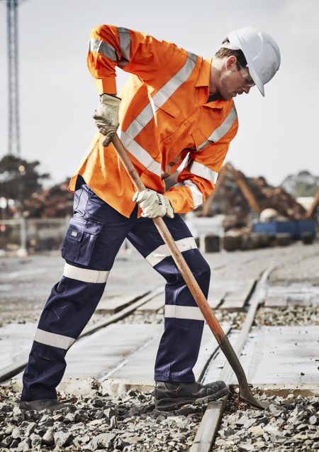 Hi Vis X Back Taped Work Shirt