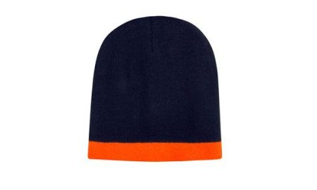 Roll Down Two Tone Acrylic Beanie - Toque - Image 8