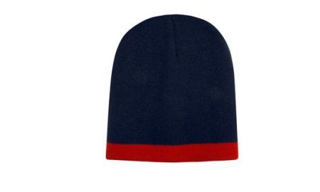 Roll Down Two Tone Acrylic Beanie - Toque - Image 9