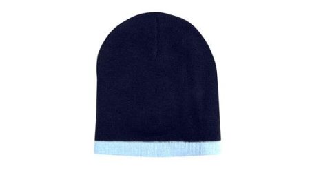 Roll Down Two Tone Acrylic Beanie - Toque - Image 10