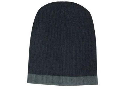 Two Tone Cable Knit Beanie - Toque - Image 2