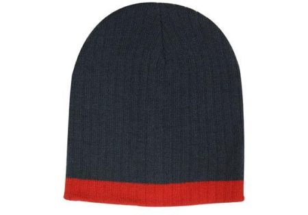 Two Tone Cable Knit Beanie - Toque - Image 4