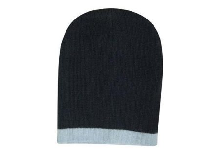 Two Tone Cable Knit Beanie - Toque - Image 5
