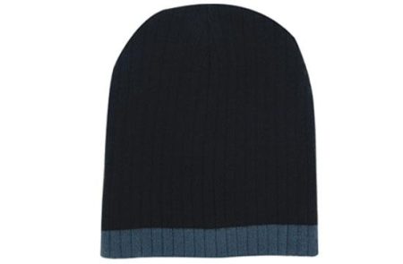 Two Tone Cable Knit Beanie - Toque - Image 6