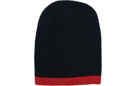 Two Tone Cable Knit Beanie - Toque - Image 8