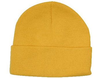 Acrylic-Beanie-Gold