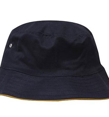 Navy-Gold Sports Bucket Hat