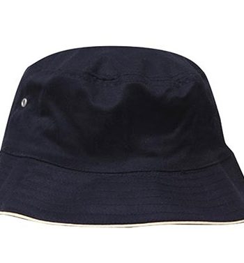 Navy-White Sports Bucket Hat